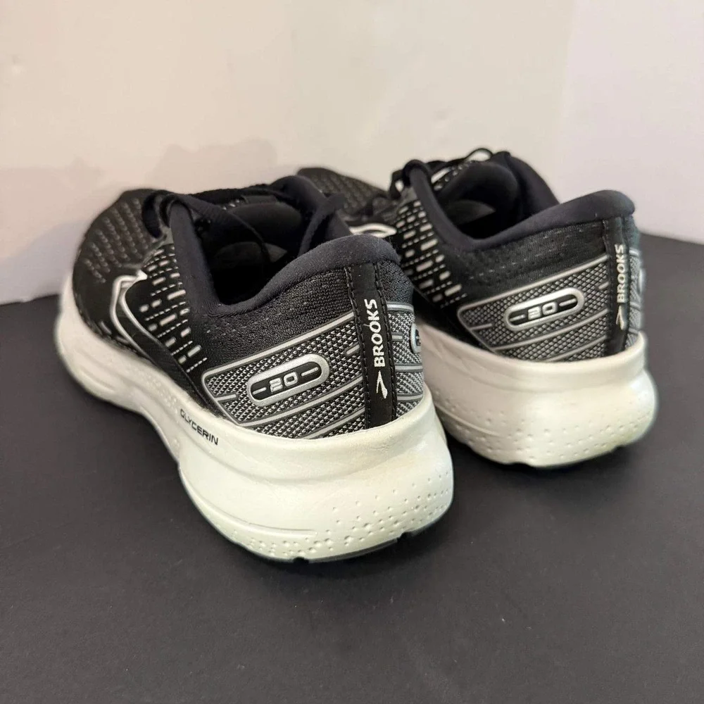 Brooks Glycerin 20 Womens Running Shoes Black White 1203691B059 Size 8.5 B